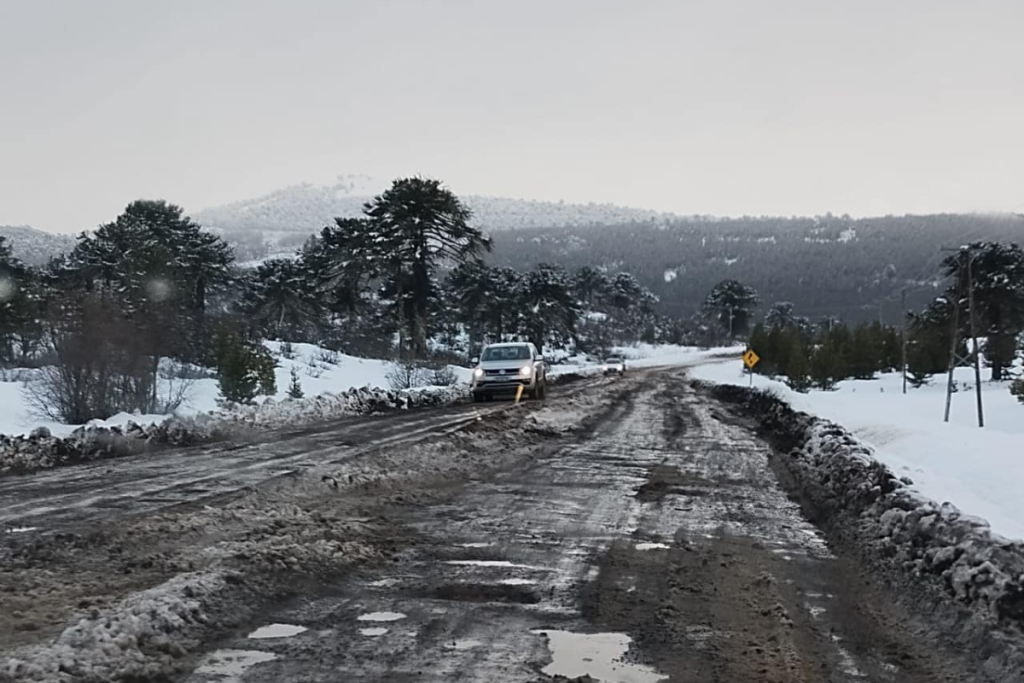 “Policías” les dieron una mala indicación y terminaron varados en la nieve