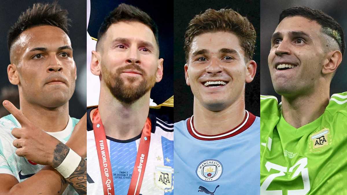 Messi, El Dibu, Julián Álvarez y Lautaro Martínez: los nominados al Balón de Oro