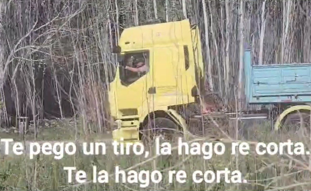 Corte en Ruta 151: camionero amenazó con balear a los productores