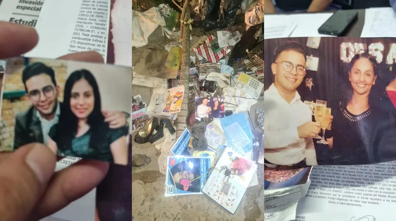 Encontraron pertenencias de César Sena y de Cecilia Strzyzowski dentro de bolsas de basura