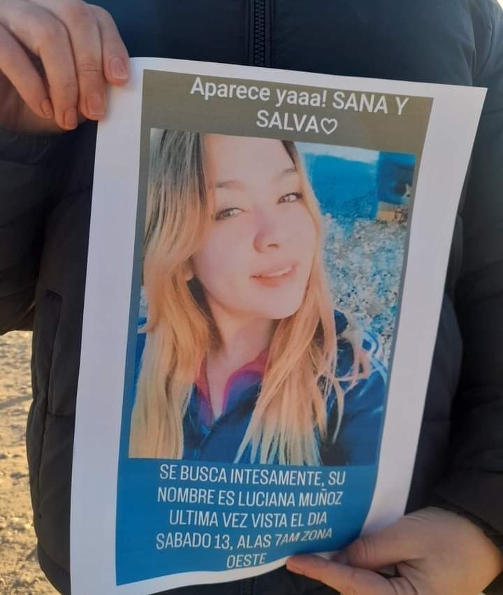 Ofrecen recompensa por información sobre el paradero de Luciana Muñoz