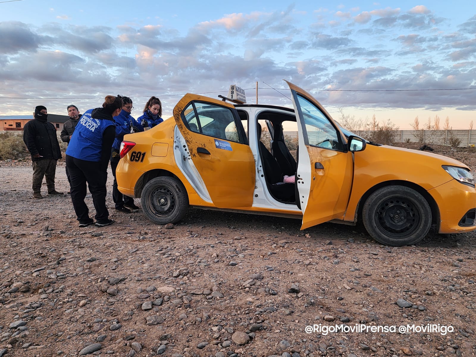 Brutal paliza en el robo a una taxista