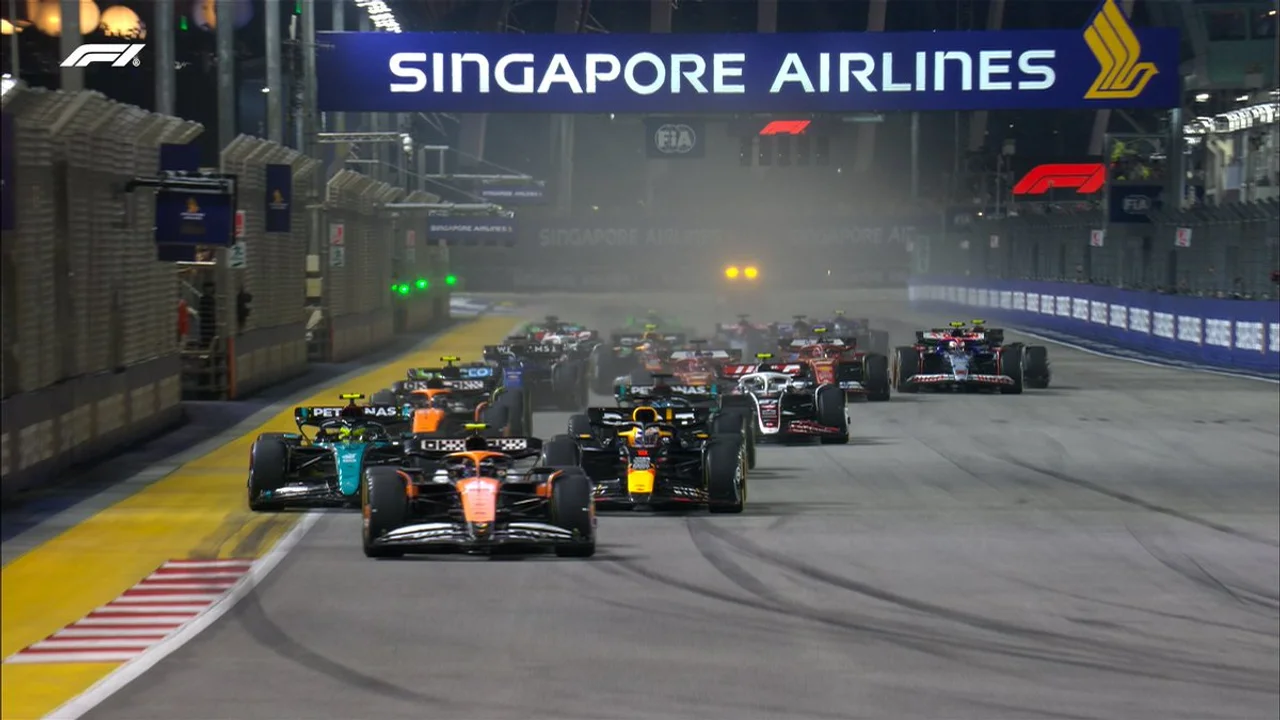 La impresionante largada de Colapinto para avanzar tres posiciones en el GP de Singapur