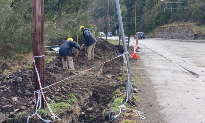 Registra un avance importante la obra de cloacas del Hospital de Villa La Angostura