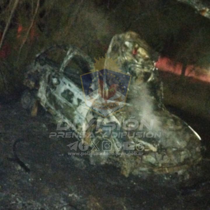 Perdió el control del auto, chocó y se incendió