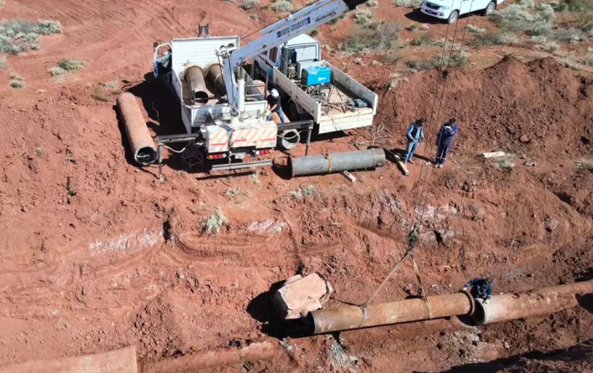 Aceleran las obras del acueducto para la comarca petrolera